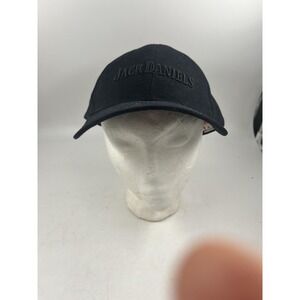 Jack Daniel's Hat Cap Snap Back Black Embroidered Whiskey Advertising Mens
